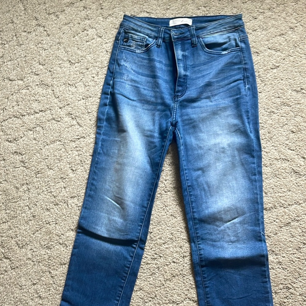 Kancan straight cropped jeans